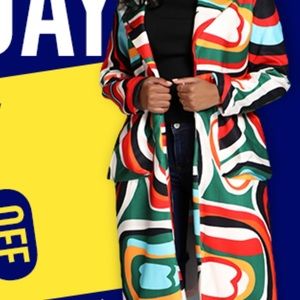 Multicolored trench/sweater